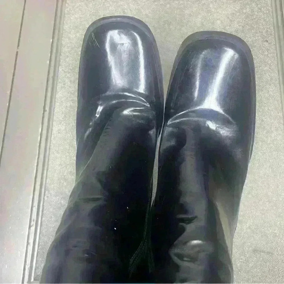 Free People Black Patent Leather Square toe Ankle Boot Retro US 9 - Picture 4 of 11